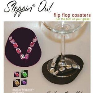 Steppin' Out Flip Flop Coasters - Set of 4, NWT